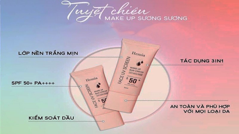 Kem chống nắng Hemia giá bao nhiêu?