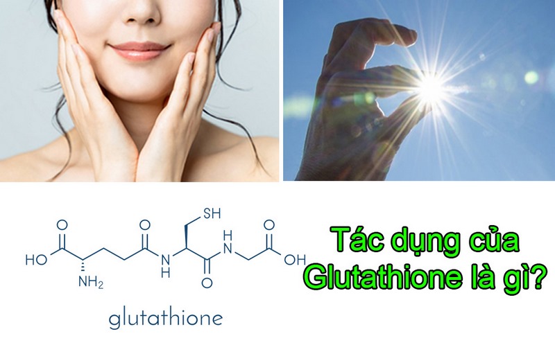 Công dụng của Glutathione đối với cơ thể con người Glutathione có công dụng làm giảm quá trình lão hóa